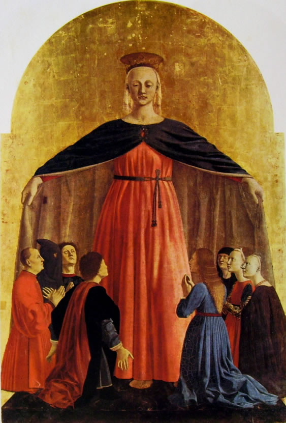 Al momento stai visualizzando Il polittico della misericordia – Madonna della Misericordia  di Piero della Francesca